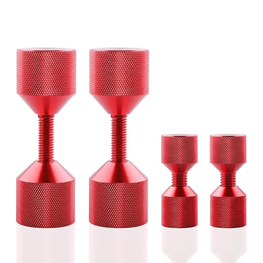 4 Pcs Flange Two Hole Pins - Aluminum Alloy 2 Hole Pins, 1-1/8??& 1-5/8'' Two Hole Pins - Red