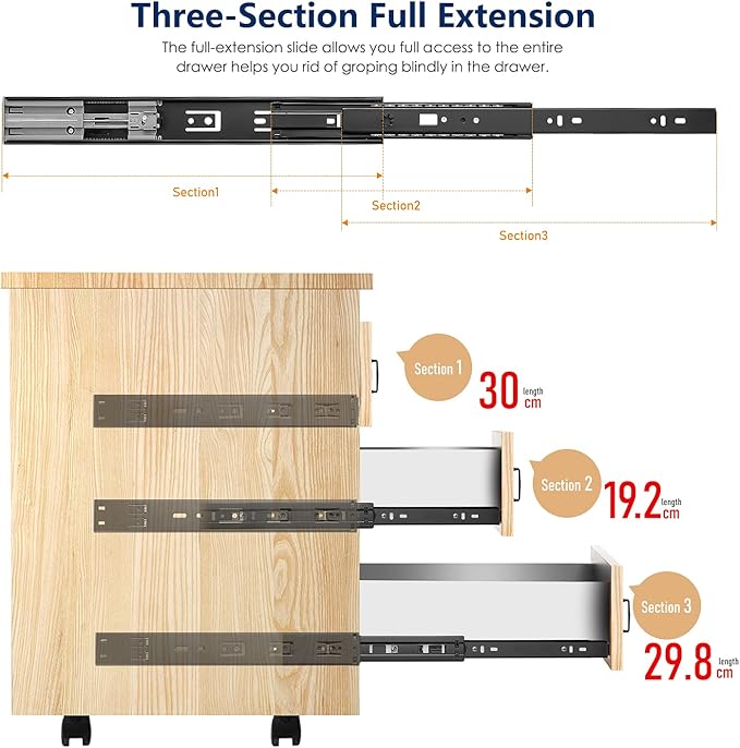 Ravinte 12 Inch Soft Close Drawer Slides 10 Pairs 20 Pack Black Full Extension Ball Bearing Drawer Glide Side Mount