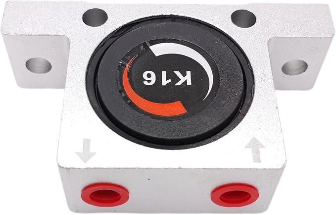 K16 Pneumatic Turbine Vibrator G1/4in Air Turbine Industrial Type Ball Oscillator with Silencer Connector for Vibration