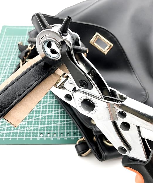 Leather Punch Tool for Belts - Leather Hole Punch Tool, Belt Hole Puncher for Leatheres, Belts, Watch, Handbag. Punches Plier for Diameter: 4.5/4/ 3.5/3/ 2.5/ 2mm.