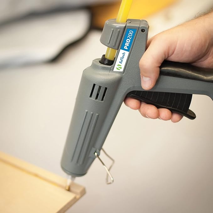 AdTech Industrial Strength Full Size High-Output Hot Melt Glue Gun ??Professional Grade Hot Glue Gun for Carpentry, Repairs & Remodeling, Grey, 200 watts - 189