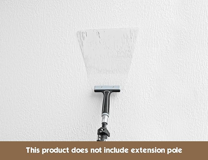 ROLLINGDOG 12 Inch Knockdown Knife - Threaded End Can be Attached to Extension Pole,Acrylic Plastic Blade,Ideal for Creating Knockdown Texture
