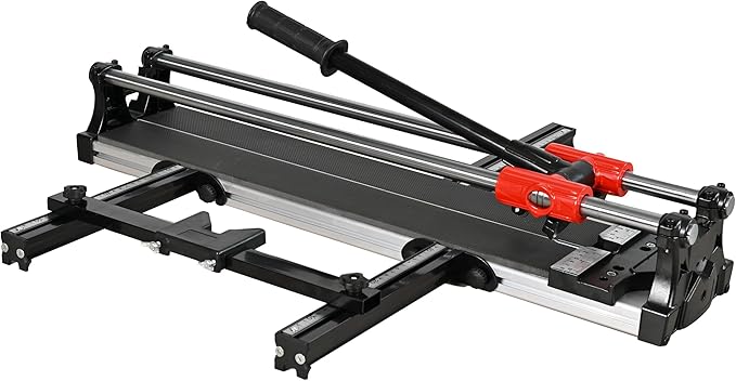 24 inch Double Guide Rails Manual Tile Cutting Machine Wide Aluminum Bottom Plate Ceramic Porcelain Floor Tile Cutter Heavy Duty 600mm/60cm R2818T060