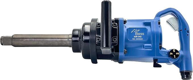 Airboss AW-342GL 1" US Germany Award Winning Premium Air Impact Wrench Heavy Duty 2730 ft-lb Nut Busting Torque 8 Inch Anvil 23 Pounds Award-Winning Design Lightweight High Performance