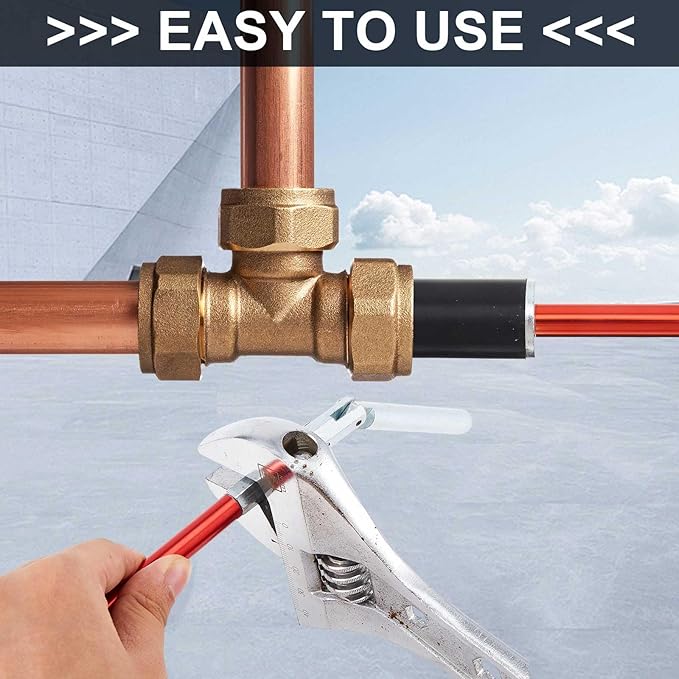 Moxweyeni 1 Set Water Stopper for Pipes Plumbing Plug Tool Kit, 1/2", 3/4", 1" Sized Pipes, with Replacement Parts Gasket Nut for Fast Copper PVC Water Line Repairs 65 Psi, Without Drainage