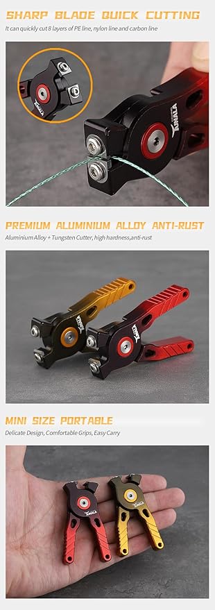 Tungsten Carbide Fishing Line Cutter Portable Mini Fishing line Clipper Nippers Quick Line Cutter Tungsten Alloy Fishing Tool