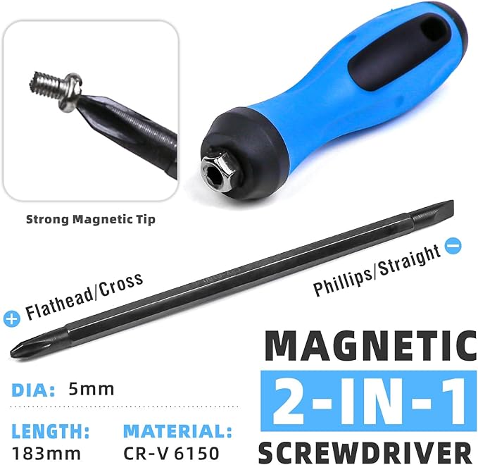 Ratchet Wire Crimping Tool kit Wire Crimper Set with 5pcs Interchangeable Jaws,Wire Stripper&Cutter for Insulated and Non-Insulated Terminals, Ferrules, Heat Shrink,Open Barrel Terminals 0.5-35mm 짼