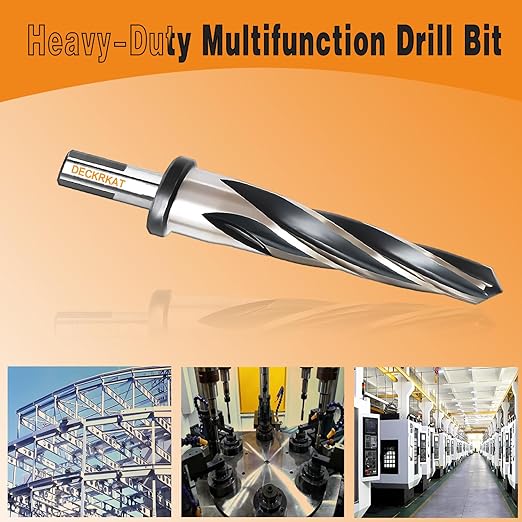 1" Reamer Drill Bit for Metal, M2 HSS Taper Reamer for Steel, Alloy, Wood, Plastic to Align, Enlarge Holes ??5-Spiral Flutes, 1/2" Non-Slip Shank, 25mm Car Reamer, Bridge Construction Reamer.