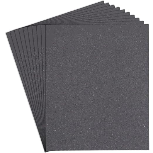 1000 Grit Sand Paper, 9 x 11 Inch, 10 Pcs Wet Dry Sandpaper Sheets, Silicon Carbide for Wood, Metal, Automotive Sanding and Polishing, Waterproof and Durable
