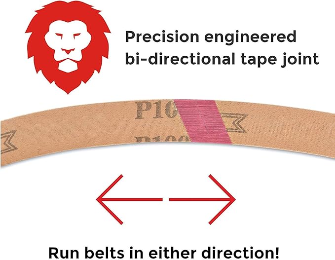 Red Label Abrasives 2 X 72 Inch Coarse Grit EdgeCore Ceramic Grinding Sanding Belts, 10 Pack Assortment