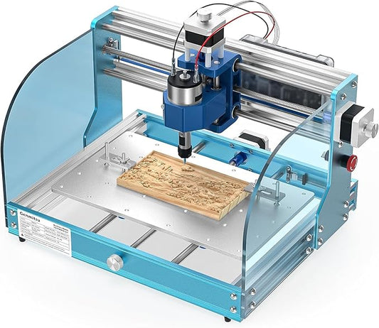 Genmitsu 3018-PROVer V2 CNC Milling Machine, Desktop CNC for Beginner with Limit Switches & Emergency-Stop, Upgraded Z Axis Aluminum Spoilboard, Working Area 284 x 180 x 40mm (11.2 x 7.1 x 1.6 inches)