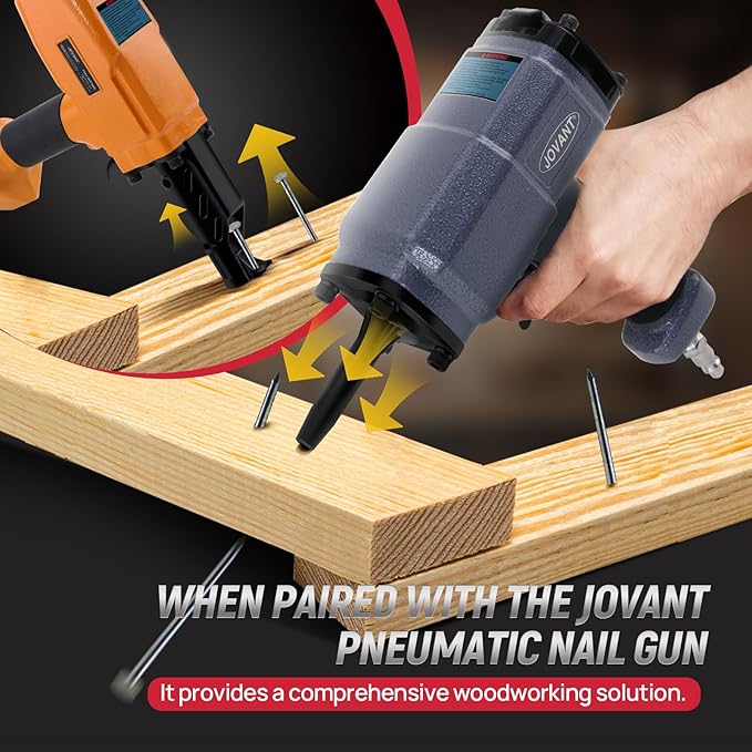 Air Heavy Duty Professional Air Punch Nailer/Nail Remover/Nail Puller. Pneumatic Nailer Removes 10-20 Gauge Nails, Black