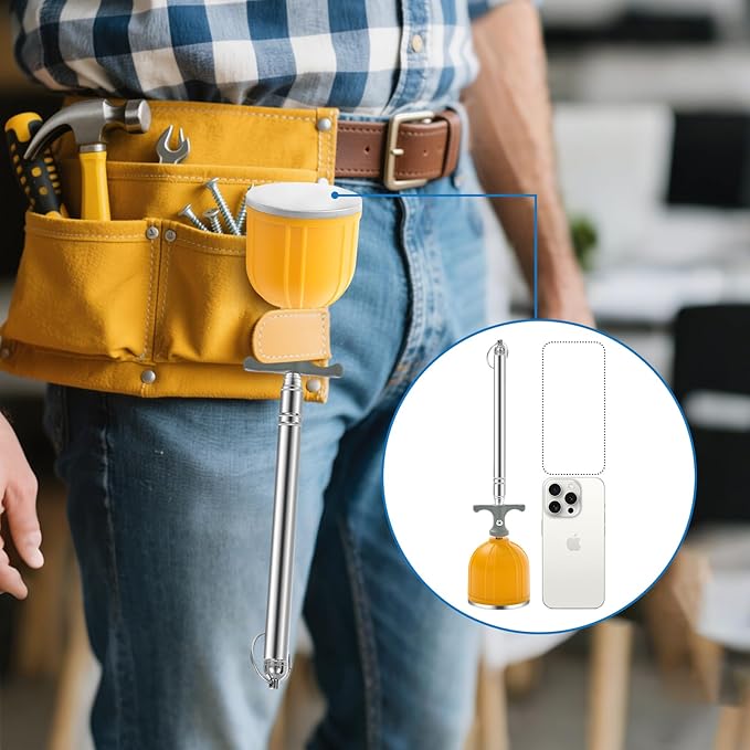 Magnetic Pickup Tool, 10LB Heavy Duty Magnet Stick with Handle, Extendable Magnet Wand for Nails, Screws & Metal Objects, Strong Magnetic Tool for Mechanics, Handyman, Garage & Home Use(Yellow)