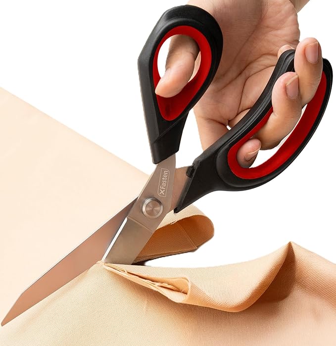 XFasten Heavy-Duty Professional Tailor Scissors, 9.5-Inch Heavy Duty Ultra-sharp Dressmaker?셲 Scissors Shears for Fabric Cutting | Sewing scissors for Fabric