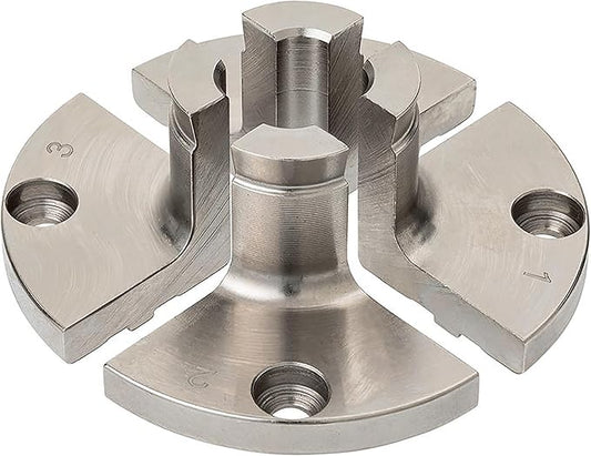 Extended Dovetail Pin Jaws 25 mm for Woodturning Lathe Chucks,Extended spigots for narrow workpieces, Dovetail-shaped spigot ends for small bowls, Compatible with Super NOVA 2, G3.