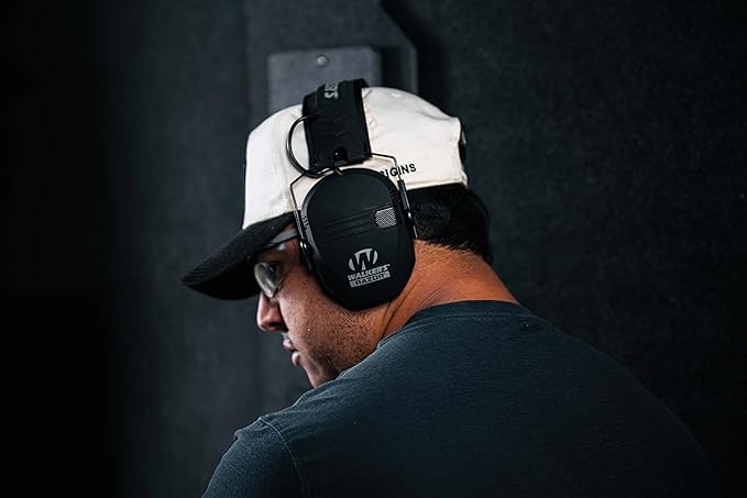 Walker's Razor Slim Ultra Low Profile Compact Design Adjustable Range Shooting Hunting Hearing Protection Electronic Earmuffs