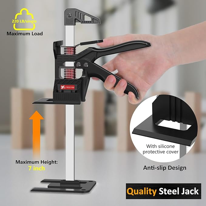 Labor Saving Arm Jack(2 Pcs),Height Lifting Device with Portable Bag,Suitable for Door & Window Lifting,Drywall Lifts etc(13inch)