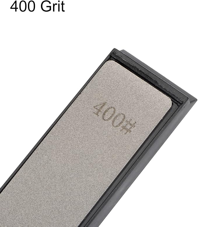 uxcell Diamond Sharpening Stones 400 Grit Whetstone Knife Sharpener Stone with Non-Slip Base
