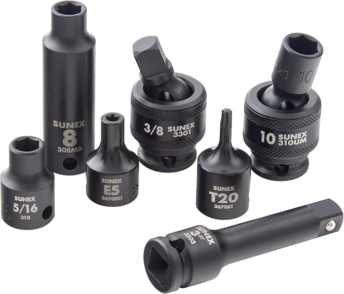 Sunex 80 Pc. 3/8 In. Drive Master Impact Socket Set
