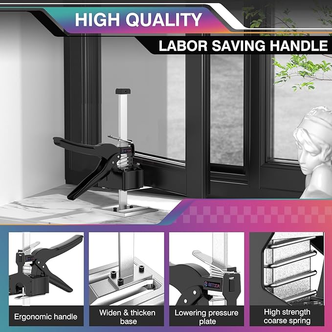 2025 New Labor Saving Arm Jack Handle (2Pack) 12 in Lifting Jack Tool, Multifunctional Furniture, Cabinets Door Panel and Windows Lifting, Raised by 6.7 inches, Bearing 360LBS
