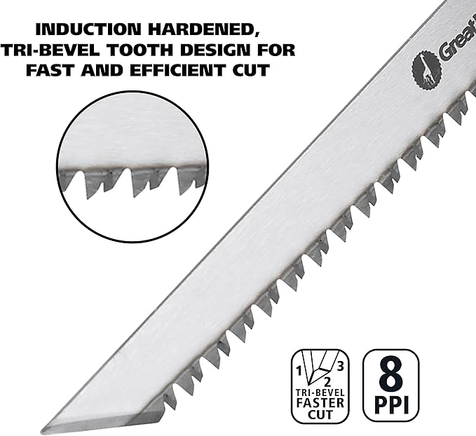 GreatNeck 74028 Single Edge Jab Saw and Sheath, Drywall Saw Tool, Sheetrock Saw, Includes Drywall Saw Cover, Ergonomic Handle