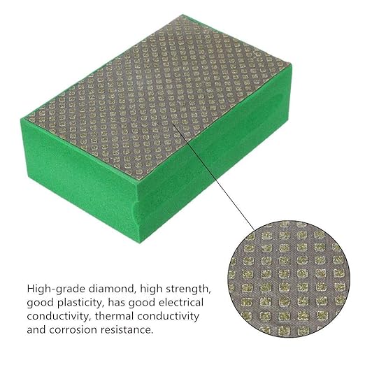 1pcs Grit 400 Sanding Blocks Polishing Grinding Block Diamond Polishing Hand Pads Block for Granite Marble Glass Grinding, Random Color