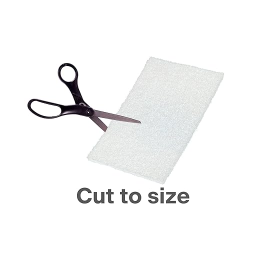 VSM 10-Pack: 6" x 9", White - Fine, Non-Woven Hand Pad, Rust and Oxidation Resistant, Multipurpose Abrasive Scrub Pad for Finishing and Cleaning