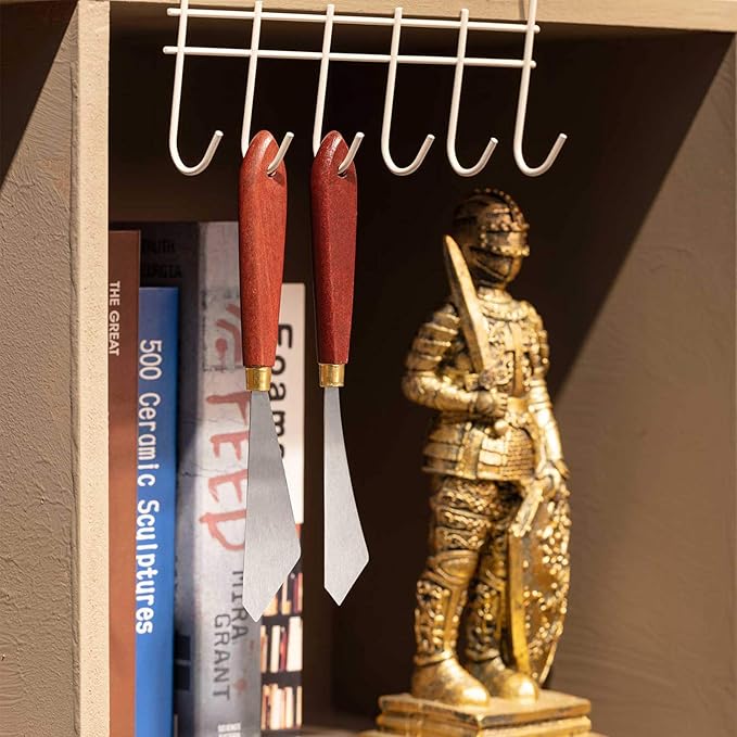 Painting Knife Set Painting Mixing Scraper Stainless Steel Palette Knife Painting Art Spatula with Wood Handle Art Painting Knife Tools for Oil Canvas Acrylic Painting (4 Pieces)