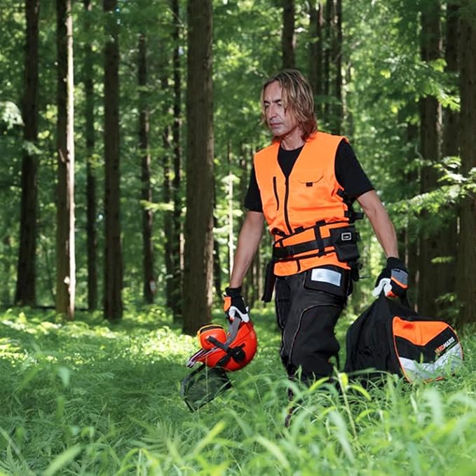 Technical Wrap Chainsaw Chaps by UL Class A 8 Layers Chainsaw Pants Apron Style Black