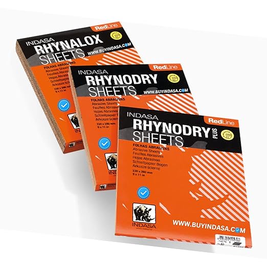 Buy Indasa Redline Rhynowet Wet & Dry Sanding Sheets, 6 & 7 Series (6-120)