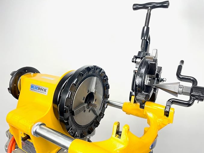 BLUEROCK PTM-300 Pipe Threading Kit includes PD-300 Power Drive, PTK-300 Threading Kit Assembly, OB-22 Oiler Bucket and H300 Tripod Stand