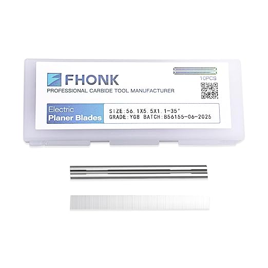 56.1mm Carbide Hand Planer Replacement Blades, for Woodturning Replacement Cutter Knives, for Craftsman, Bosch, Milwaukee, Makita, DeWalt, Ryobi 2-1/5 Planer (56.1x5.5x1.1-35°) (10, 56.1x5.5x1.1-35°)