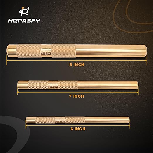 Brass Drift Punch Set, 3-Piece – 3/4"-19mm x 8", 1/2"-13mm x 7", 3/8"-10mm x 6", 25075 25076 25077 Brass Punches