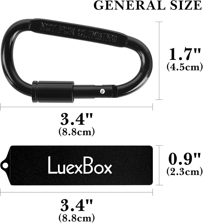 16-Hole Magnetic Bit Holder Keychain, 1/4 inch Storage Bit Holder & Carabiner, Screwdriver Head Storage Case Organizer for Nut Driver, Screwdriver & Drill Bits (Black)