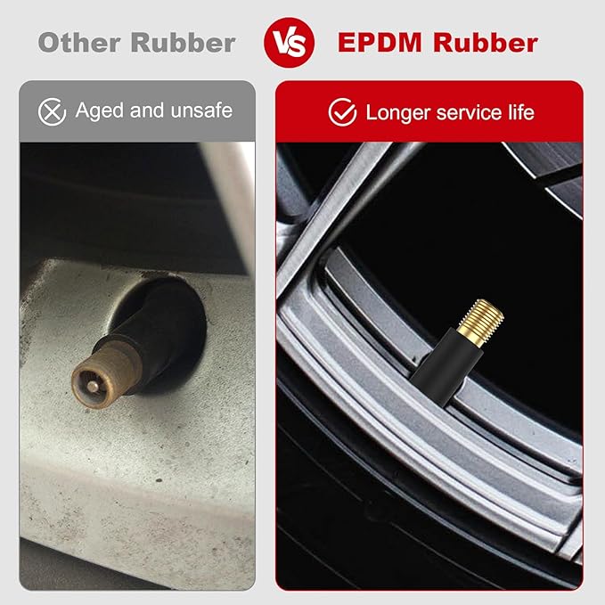 SUNSOUL TR414 Brass Stem EPDM Rubber Snap-in Tire Valve Stems for 0.453 Inch 11.5mm Rim Holes, Pack of 100pcs Valves