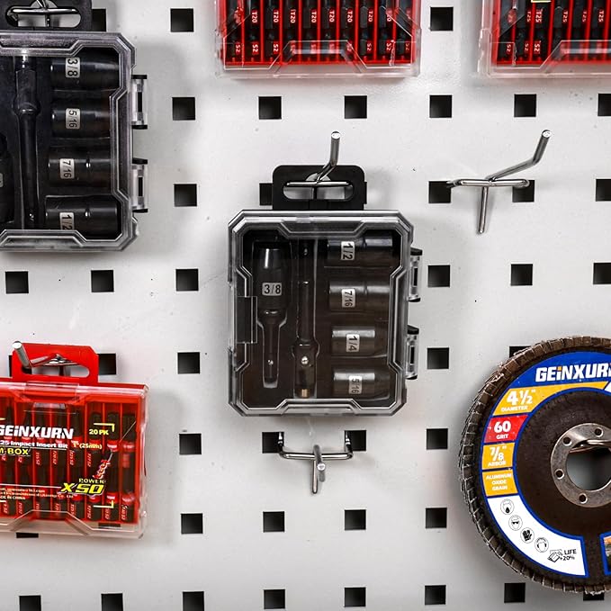 3/8" Drive Impact Nut Driver Set,Magnetic SAE (1/4'' 5/16'' 3/8'' 7/16'' 1/2'') 6 Point,S2 Alloy Steel Strong Hex Socket Drive Adapter Nut Driver