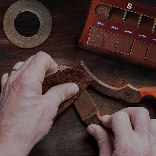 Emery Cloth Roll, 1" x 20 Feet Continuous Sandpaper Roll, 80/150/240/320/400/600 Grit Sand Paper Assortment Pack for Wood Metal Sanding and Polishing