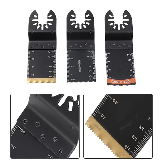 kimllier 105-Piece Oscillating Tool Blade Set, Titanium and High Carbon Steel Blades for Wood, Plastic, Metal