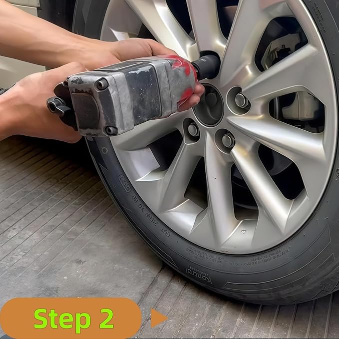 5PCS Lug Nut Removal Tool, 17/19/21/22MM Impact Bolt Extractor Set, CR-MO Steel Wheel Lock Removal Kit for Damaged/Rusted Nuts, Compatible with 1/2" Drive Impact Wrench