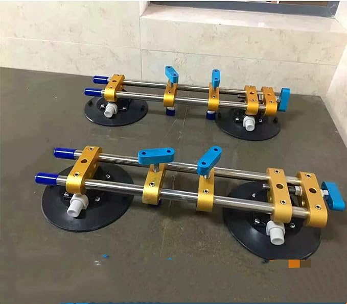 ZUOS A Pairs of Seamless seam Setter with 6" Suction Cups for Seam Joining & Leveling/Professional Countertop, granite竊?Stone, Marble Slab Installation. (double pole 2 PCS)