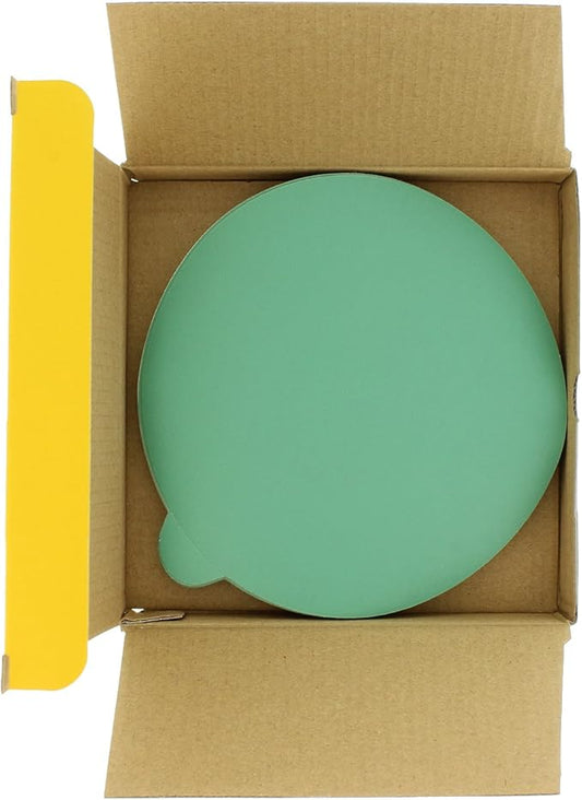 Dura-Gold Premium 6" Green Film PSA Sanding Discs - 320 Grit (Box of 25) - Self Adhesive Stickyback Sandpaper for DA Sander, Finishing Fine Cut Abrasive - Sand Automotive Car Paint, Woodworking Wood