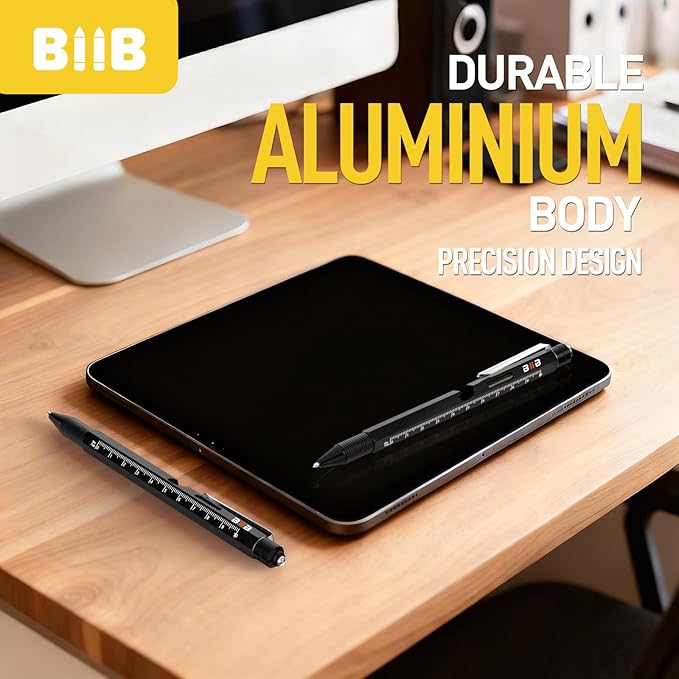 BIIB Gifts for Men, Stocking Stuffers for Men Teens Adults 9 in 1 Multitool Pen, Mens Christmas Gifts for Dad Him Husband, White Elephant Gifts for Adults, Cool Gadgets