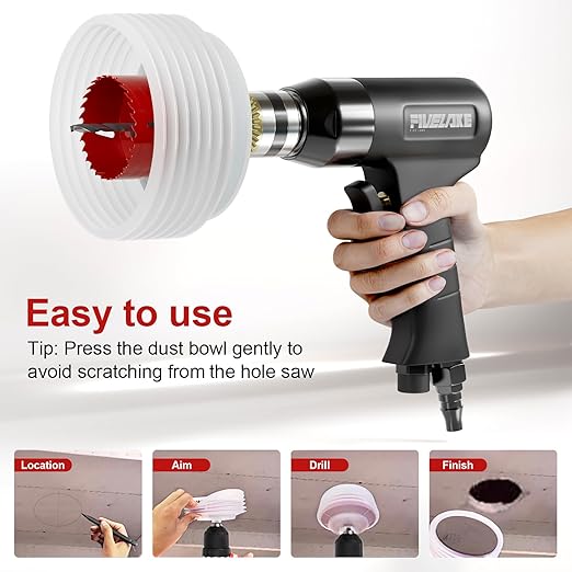 2-3/4" (70mm) Bi-Metal M42 High Speed Steel Hole Saw with Dust Bowl and Pilot Drill Bit, Smooth Cutting Edge for PVC, Drywall, Wood, Plastic, Gypsum Board, Rubber, Thin Metal
