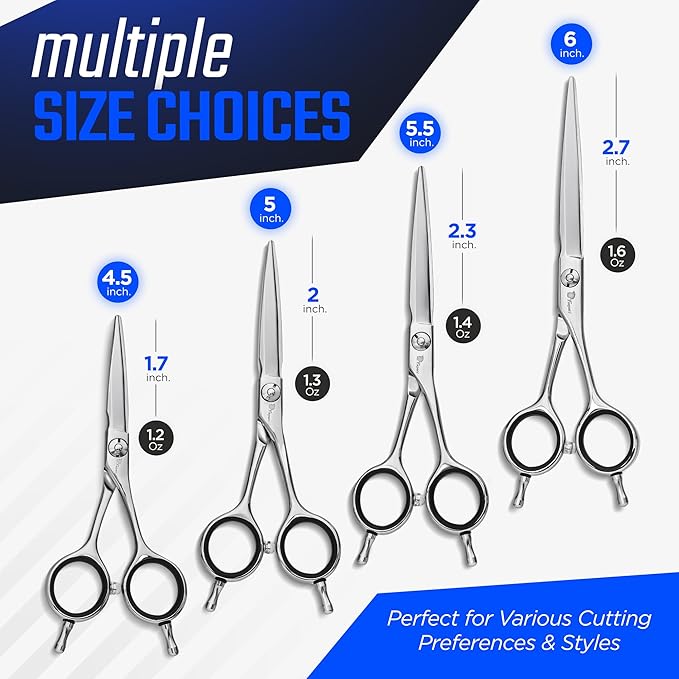 Fagaci Professional Hair Cutting Scissors 5??Super Sharp Thin Blades, 440C Steel for Maximum Precision Hair Scissors for Women & Men, Lightweight Hair Shears for Hair Cutting, Barber Scissors
