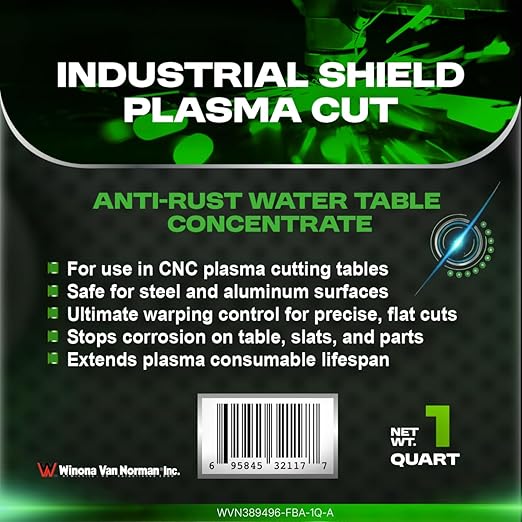Plasma Cut - Green Coolant - Table and CNC Cutting Coolant (1 Quart)