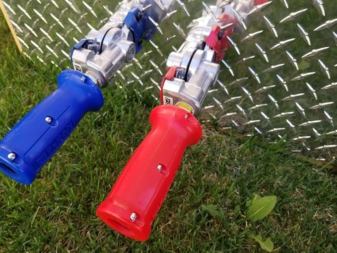 Universal Glad Hands Kit 2 Pair Airlines Air Hose Emergency Brake Aluminum Glad Hand Set for Semi Truck Trailers Tractors 2pcs Red and 2pcs Blue with Extra 4pcs Replaced Glad Hand Seals