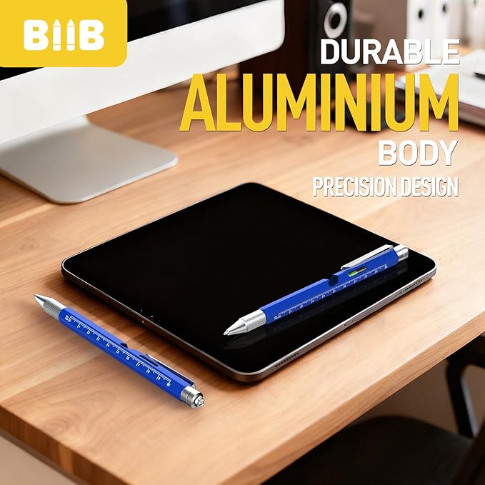 BIIB Stocking Stuffers for Men Teens Him 9 in 1 Multitool Pen, White Elephant Gifts for Adults, Mens Christmas Gifts for Him Dad Husband Grandpa, Dad Gifts for Men Who Have Everything