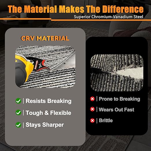 10 PCS Oscillating Multi Tool Hook Knife Blade for Carpet Roof Shingles Soft Materials Universal Oscillating Tool Accessory Compatible with DeWalt Makita Milwaukee and More