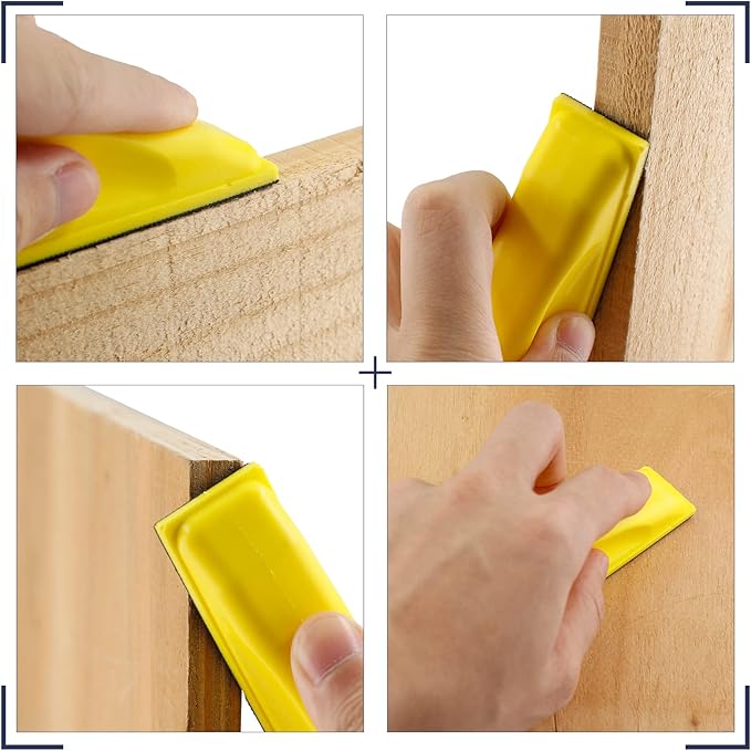 3.5inch x 1inch Micro Sander Kit, 2Pcs Mini Hand Sanding Blocks Sanding Pad Hook Backing Plate for Narrow Spaces Polishing, DIY
