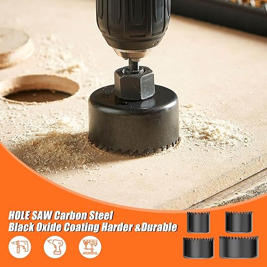 ENERTWIST 105 Pcs Drill Bit Set - HSS Titanium Coated, Carbon Steel Woodworking Bits, Hole Saws & Screwdriver Bits for Wood, Metal, Cement in Durable Case